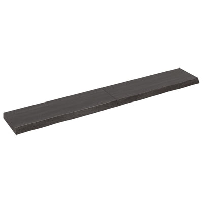 Seinähylly tummanruskea 180x30x(2-6) cm käsitelty täystammi