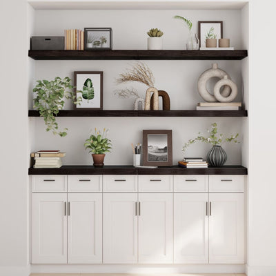 Seinähylly tummanruskea 180x30x(2-6) cm käsitelty täystammi