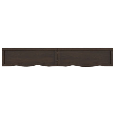 Seinähylly tummanruskea 180x30x(2-6) cm käsitelty täystammi