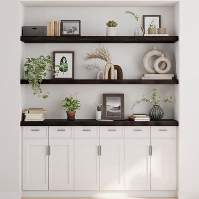 Seinähylly tummanruskea 180x40x(2-6) cm käsitelty täystammi