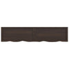 Seinähylly tummanruskea 180x40x(2-6) cm käsitelty täystammi