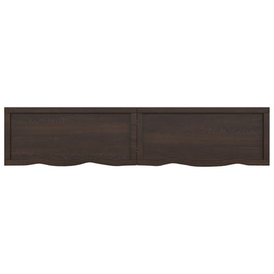 Seinähylly tummanruskea 180x40x(2-6) cm käsitelty täystammi