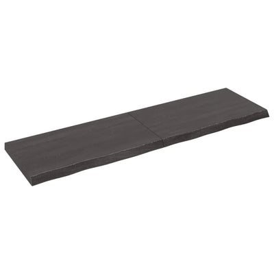 Seinähylly tummanruskea 180x50x(2-6) cm käsitelty täystammi