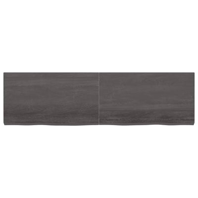 Seinähylly tummanruskea 180x50x(2-6) cm käsitelty täystammi
