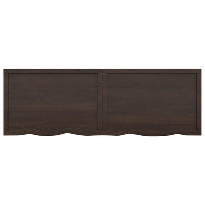 Seinähylly tummanruskea 180x60x(2-6) cm käsitelty täystammi
