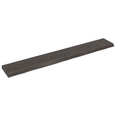 Seinähylly tummanruskea 200x30x(2-6) cm käsitelty täystammi