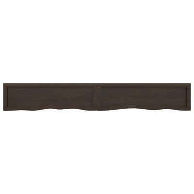 Seinähylly tummanruskea 200x30x(2-6) cm käsitelty täystammi