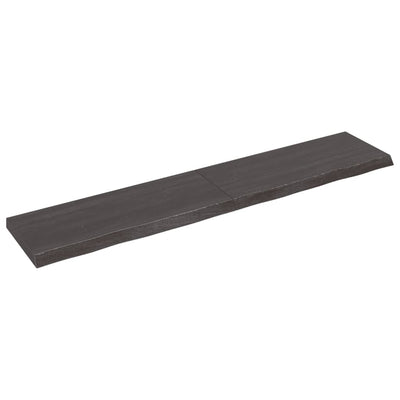 Seinähylly tummanruskea 200x40x(2-6) cm käsitelty täystammi