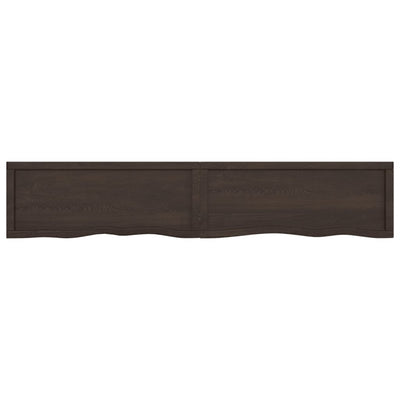Seinähylly tummanruskea 200x40x(2-6) cm käsitelty täystammi