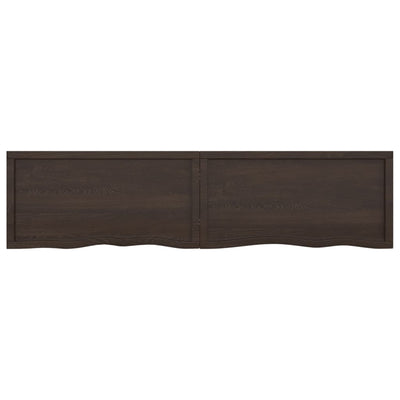 Seinähylly tummanruskea 200x50x(2-6) cm käsitelty täystammi