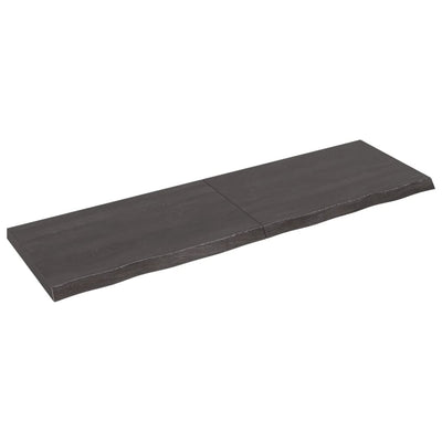 Seinähylly tummanruskea 200x60x(2-6) cm käsitelty täystammi
