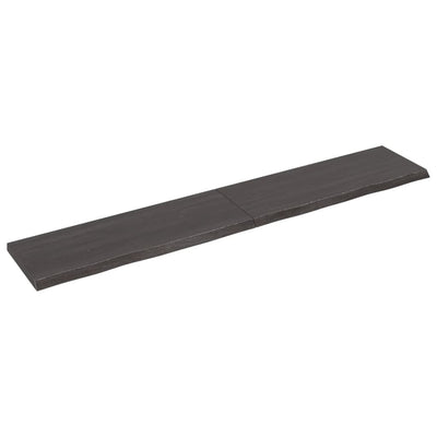 Seinähylly tummanruskea 220x40x(2-4) cm käsitelty täystammi