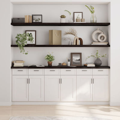 Seinähylly tummanruskea 220x40x(2-4) cm käsitelty täystammi