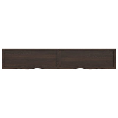 Seinähylly tummanruskea 220x40x(2-4) cm käsitelty täystammi