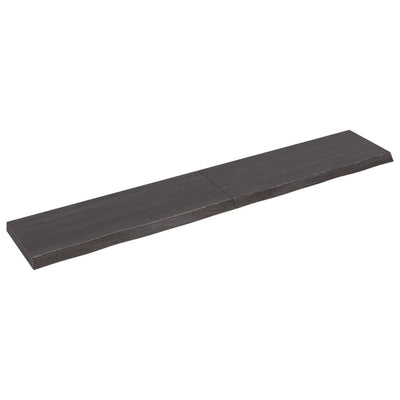 Seinähylly tummanruskea 220x40x(2-6) cm käsitelty täystammi