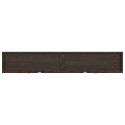 Seinähylly tummanruskea 220x40x(2-6) cm käsitelty täystammi