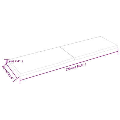 Seinähylly tummanruskea 220x60x(2-6) cm käsitelty täystammi