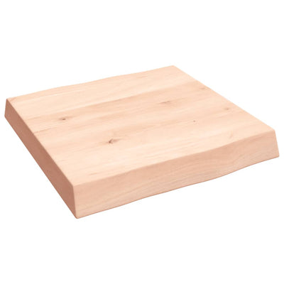 Pöytälevy 40x40x(2-6) cm käsittelemätön täysi puu elävä reuna