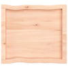 Pöytälevy 60x50x(2-6) cm käsittelemätön täysi puu elävä reuna