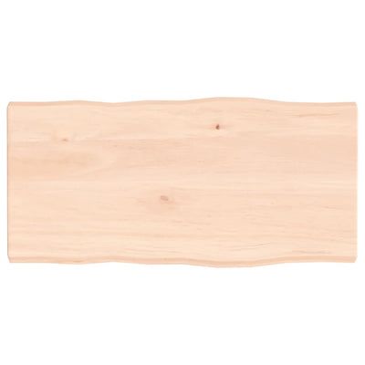Pöytälevy 80x40x(2-4) cm käsittelemätön täysi puu elävä reuna