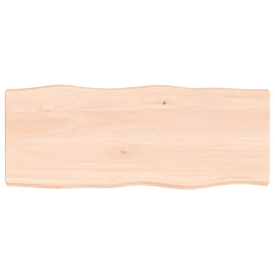 Pöytälevy 100x40x(2-6) cm käsittelemätön täysi puu elävä reuna