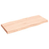 Pöytälevy 100x40x(2-6) cm käsittelemätön täysi puu elävä reuna