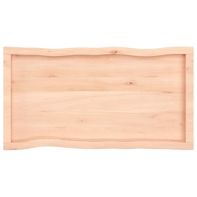 Pöytälevy 100x50x(2-4) cm käsittelemätön täysi puu elävä reuna