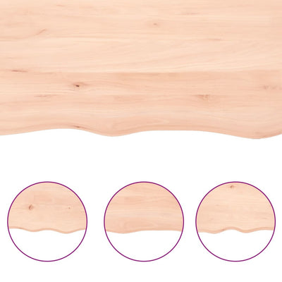 Pöytälevy 100x50x(2-4) cm käsittelemätön täysi puu elävä reuna