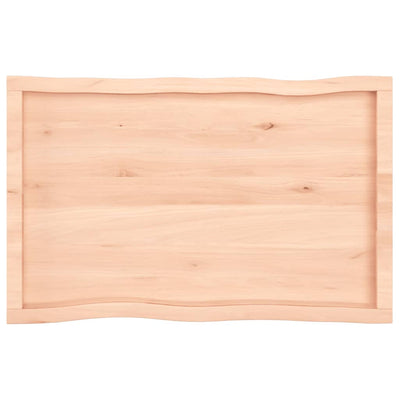 Pöytälevy 100x60x(2-6) cm käsittelemätön täysi puu elävä reuna