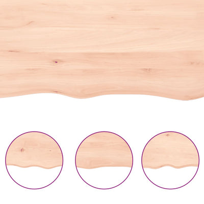 Pöytälevy 100x60x(2-6) cm käsittelemätön täysi puu elävä reuna