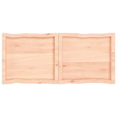 Pöytälevy 120x50x(2-4) cm käsittelemätön täysi puu elävä reuna
