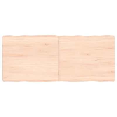 Pöytälevy 120x50x(2-6) cm käsittelemätön täysi puu elävä reuna