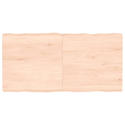Pöytälevy 120x60x(2-6) cm käsittelemätön täysi puu elävä reuna