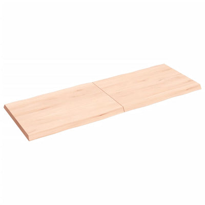 Pöytälevy 140x50x(2-4) cm käsittelemätön täysi puu elävä reuna