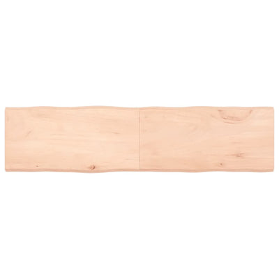 Pöytälevy 160x40x(2-4) cm käsittelemätön täysi puu elävä reuna