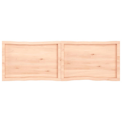 Pöytälevy 160x50x(2-4) cm käsittelemätön täysi puu elävä reuna