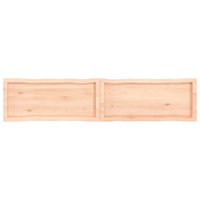 Pöytälevy 180x40x(2-6) cm käsittelemätön täysi puu elävä reuna