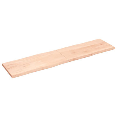 Pöytälevy 200x50x(2-4) cm käsittelemätön täysi puu elävä reuna