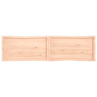 Pöytälevy 200x50x(2-4) cm käsittelemätön täysi puu elävä reuna