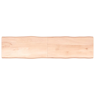 Pöytälevy 200x50x(2-6) cm käsittelemätön täysi puu elävä reuna