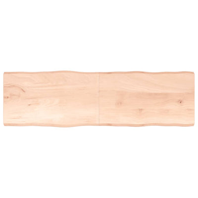 Pöytälevy 200x60x(2-4) cm käsittelemätön täysi puu elävä reuna
