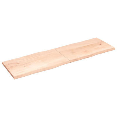 Pöytälevy 200x60x(2-4) cm käsittelemätön täysi puu elävä reuna