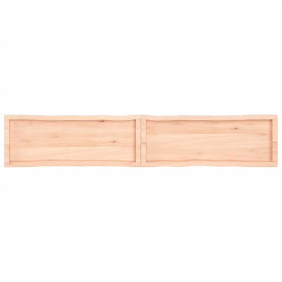 Pöytälevy 220x40x(2-4) cm käsittelemätön täysi puu elävä reuna