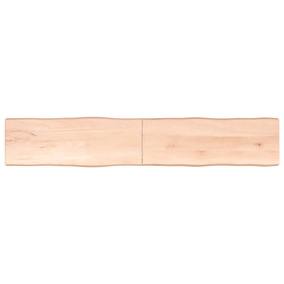 Pöytälevy 220x40x(2-6) cm käsittelemätön täysi puu elävä reuna