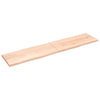 Pöytälevy 220x50x(2-4) cm käsittelemätön täysi puu elävä reuna