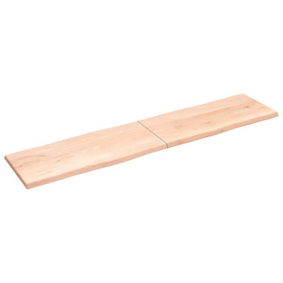 Pöytälevy 220x50x(2-4) cm käsittelemätön täysi puu elävä reuna