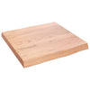 Pöytälevy ruskea 40x40x(2-4) cm käsitelty täystammi elävä reuna