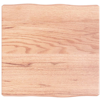 Pöytälevy ruskea 40x40x(2-6) cm käsitelty täystammi elävä reuna