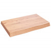 Pöytälevy ruskea 60x40x(2-6)cm käsitelty täystammi elävä reuna