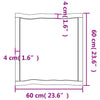 Pöytälevy ruskea 60x60x(2-6)cm käsitelty täystammi elävä reuna